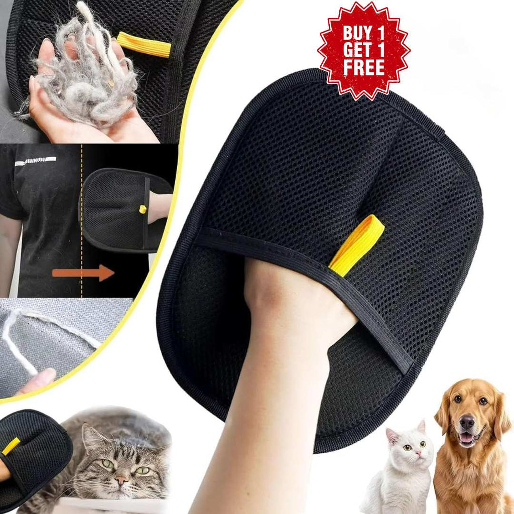Pet Hair Removal Gloves | Gentle Grooming & Cleaning | BUY 1 GET 1 FREE