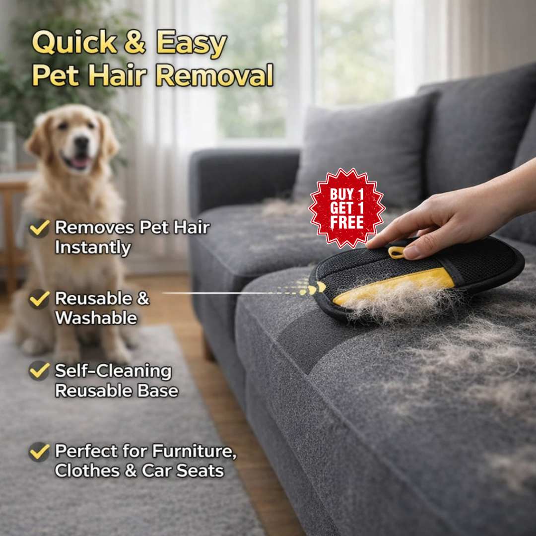 Pet Hair Removal Gloves | Gentle Grooming & Cleaning | BUY 1 GET 1 FREE