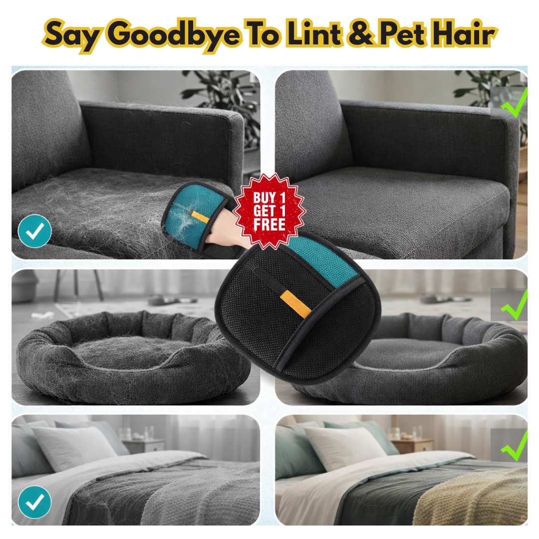 Pet Hair Removal Gloves | Gentle Grooming & Cleaning | BUY 1 GET 1 FREE