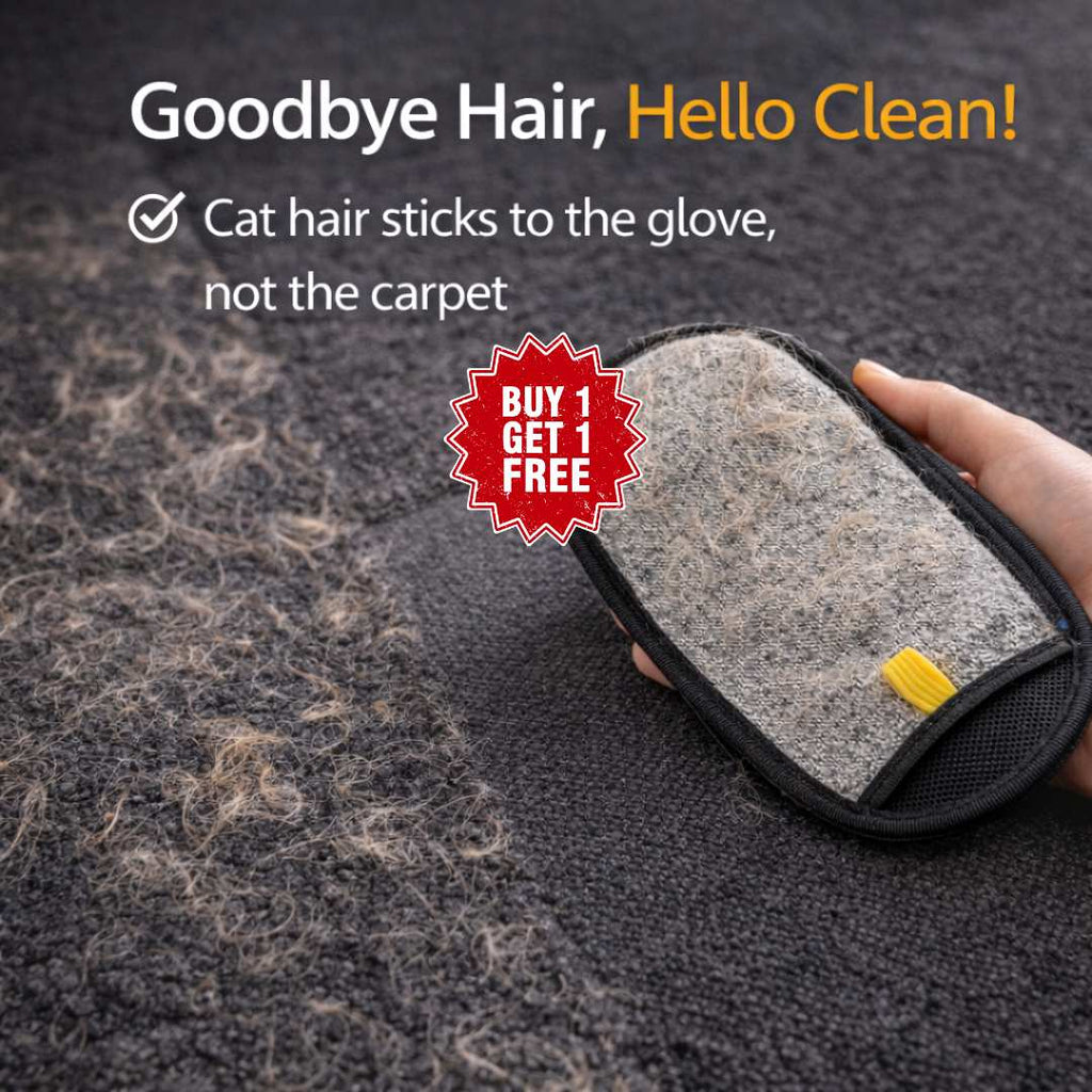 Pet Hair Removal Gloves | Gentle Grooming & Cleaning | BUY 1 GET 1 FREE