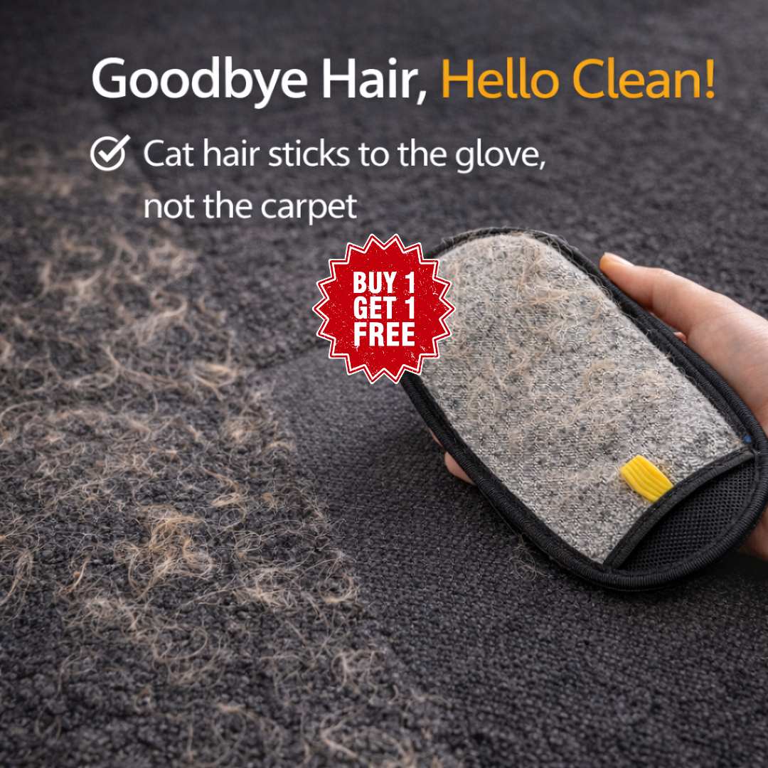 Pet Hair Removal Gloves | Gentle Grooming & Cleaning | BUY 1 GET 1 FREE