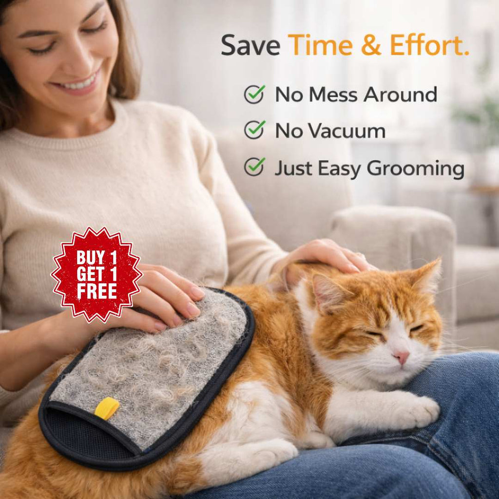 Pet Hair Removal Gloves | Gentle Grooming & Cleaning | BUY 1 GET 1 FREE